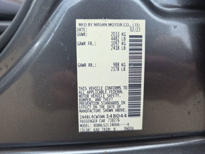 2022 Nissan Altima 2.5 SR