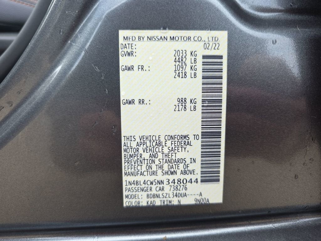 2022 Nissan Altima 2.5 SR