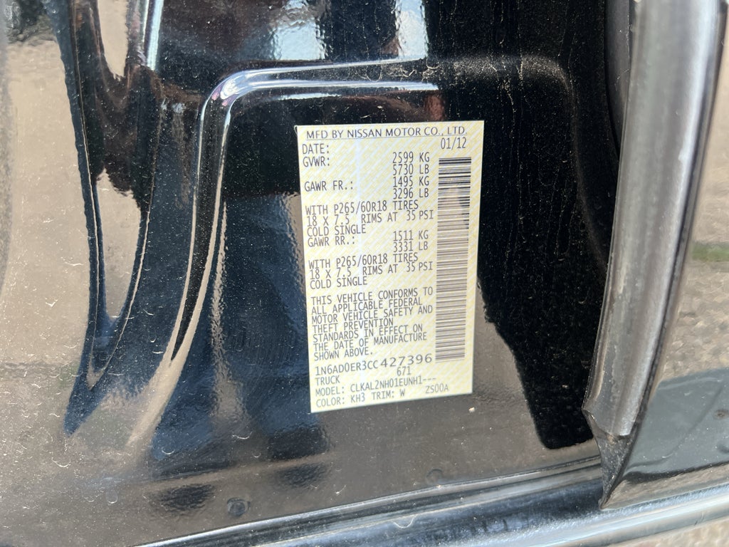 2012 Nissan Frontier SV