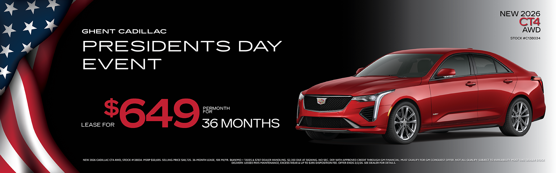 Presidents Day CT4 Offer